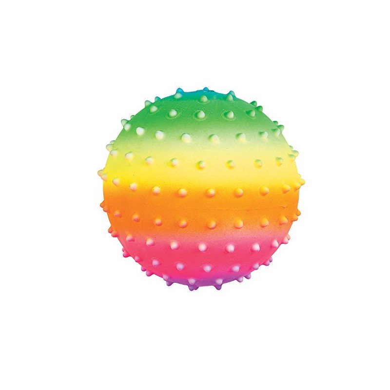 Fun Express 5" Rainbow Spike Balls – Vibrant Educational Toys