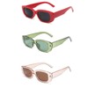 Manqyi Pack of 3 Sunglasses Women's Vintage Retro Rectangular Sunglasses