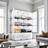 4-Tier Closet Storage Cabinet - 12-Cube, Modular & Matte ​Wardrobe