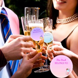 Drink Markers This Drink Belongs to Stickers, 2 inch Round Shaped Blank Drink Labels Cup Labels for Drink Party, Wedding, Bridal Shower, Birthday Party Supplies,Cup Marker Sticker