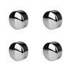 4 Pcs Handrail End Caps Stainless Steel Round Handrail End