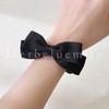 Herbeluemily HM-0133-R02-BKOWH Ribbon Scrunchie, Hair Accessory, Black, Off-White, Set of