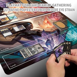 Board Game MTG Playmat + Free Waterproof Bag, Stitched Edges, Smooth Rubber Surface, MTG PlayMat with Zones (An Original Angel of Flight Alabaster Playmat) (MTG (5))