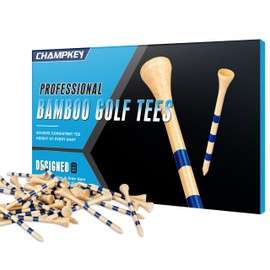 CHAMPKEY Premium Bamboo Golf Tees (70mm & 83mm) | Made of Biodegradable Material, Ensuring More Sturdiness and Stability (50, 70mm)