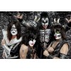 KISS Band Black Background Poster 36X24 inches