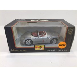Maisto Plymouth Pronto Spyder Maisto Silver 1:24 NIB Die Cast Metal with Plastic Parts