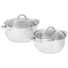 Heim Concept Stainless Steel 12-Piece Cookware Set, Silver