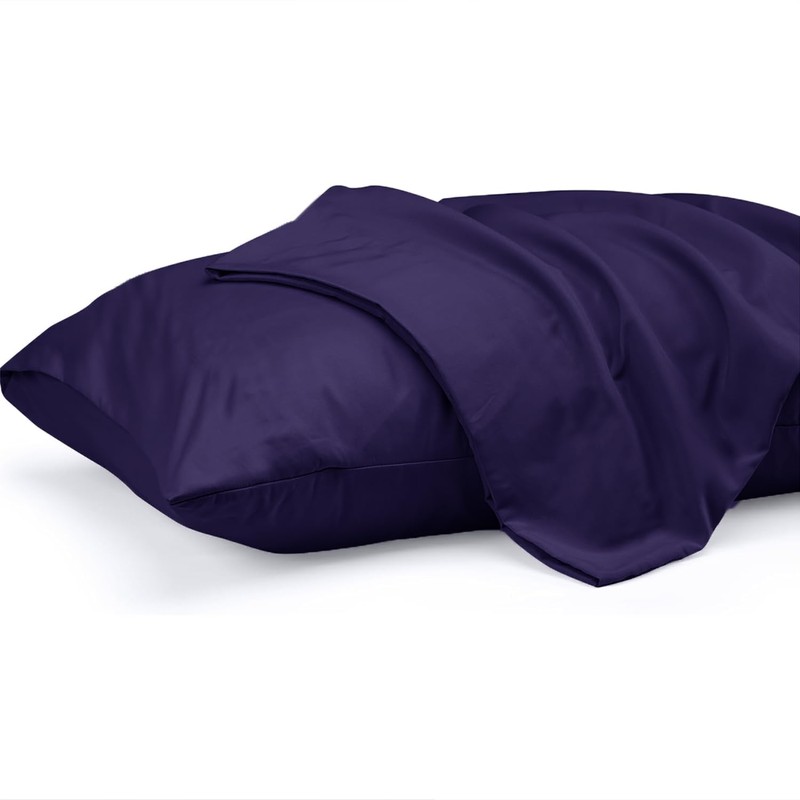 AL NOOR HOME Premium Navy Blue 4 Pack Pillowcases -