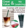 Aatriet 12 oz Clear Plastic Cups with Lids and Straws,
