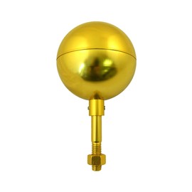 4" Diameter Gold Anodized Aluminum Flagpole Ball Finial for In-Ground Flagpoles