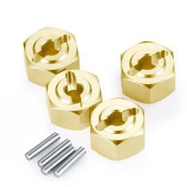 MORLORDY 4PCS RC Brass Hex Hub Adapters 8mm for Axial UTB18 Capra Trail Buggy Upgrades 1/18 Scale RC Crawler Car Accessories