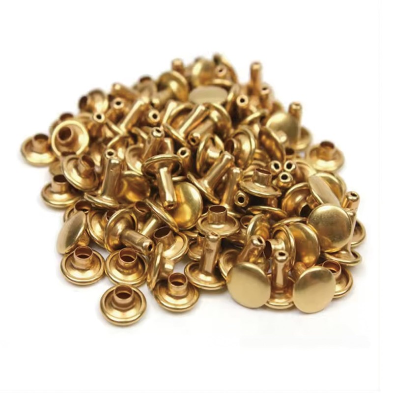100 Pcs Leather Rivets, 8mm x 10mm Double Cap Rivets