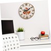 ORFOFE Retro Silent Desktop Clock Wooden Adornment Boho Decor Wall