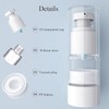 Airless Pump Bottle, 4.6 inch Vacuum Dispenser, Transparent Cap, Refillable
