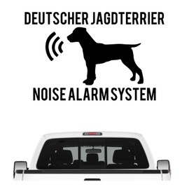 siviwonder German Hunting Terrier Noise Alarm System Car Sticker Dog Film DJT German Colour Black Size 10 cm