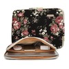 kayond Water-Resistant Canvas 13.3 Inch Laptop Sleeve-Black C Rose