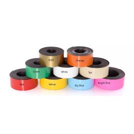 Magnet Valley Dry Erase Magnetic Strip Roll Yellow 1" x 10' Write on Wipe off Magnet