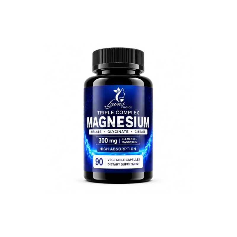 Triple Complex Magnesium Glycinate Supplement, 90 Caps