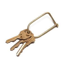 Craighill Wilson Brass Keyring - 2” Carabiner Keychain Clip, Modern Minimalist Key Ring for Car Keys, Heavy Duty, Lightweight, D Ring Key Organizer