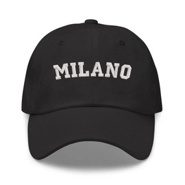 9B Milano embroidered cotton baseball cap hat-black cap, cool gift