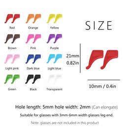 SooGree Glasses Ear Grip Kids and Adults Sport Eyeglass Strap Holder, Eyewear Retainer, Silicone Anti Slip Holder For Glasses, Eyeglass Temple Tip 12 pairs Multicolored (Small Size)