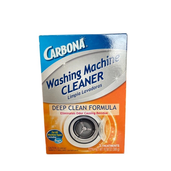 Carbona Washing Machine Cleaner 3 Treatments Deep Clean Formula HE