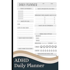 ADHD Daily Planner: Undated Structured Notebook to Organize Daily Tasks and Boost Productivity