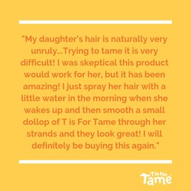 T is for Tame | Hair Taming Matte Cream | 100% Natural, Organic Coconut Oil & Jojoba | Made for Babies, Toddlers & Up | Light Hold | Not Stiff, Sticky or Greasy (Bundle of 2)