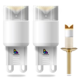 Lumitoric G9 LED Bulb, Dimmable, 20 Watt Halogen Replacement, Omnidirectional with No Dark Areas, 93 Ra Vivid Color, 3000K Warm White, 300lm Bright, for Chandelier & Fixture Lighting, 2 Pack