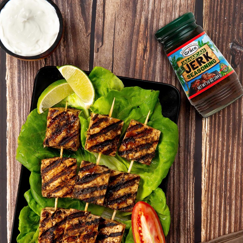 Grace Jamaican Hot & Mild Jerk Seasoning (Two 10 Oz