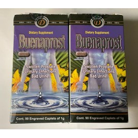 Dina 2 Pack  BUENAPROST INFLAMED PROSTATE URINARY  BAD URINE 90 TABLETS NATURAL