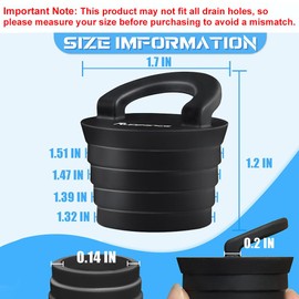 1-1/2" Kayak Scupper Plugs, Push-in Boat Drain Kayak Plugs for Sit on Top with Ring Pull Design, Watertight Livewell & Bilge Stoppers for Marine Drain Holes, Canoes & Small Watercraft (4Pack)
