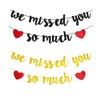 We Missed You So Much Banner Set - Gold Glitter