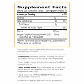 Integrative Therapeutics Rhizinate - Digestive Supplement for Gut Health Support* - Intestinal Health Support* - Vegan, Gluten-Free & Dairy-Free - 100 Chewable Tablets (33 Servings)