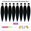 Beyond Beauty Braiding Hair pre stretched, Braids Synthetic Fiber Ombre