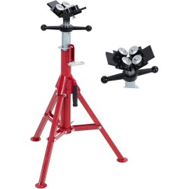 Unbranded V-Head Pipe Stand Pipe Jack Stand 2500Lb Capacity 4-Ball 28"-52" Height