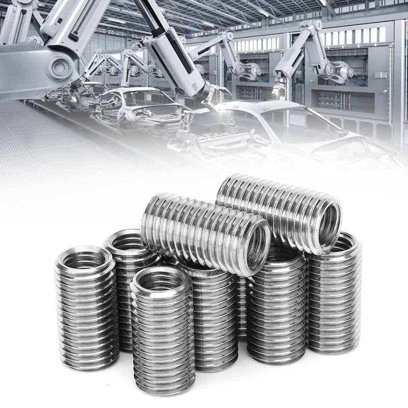 Reducing Nut 10pcs Threaded Insert Repair Nut Thread Slot M12
