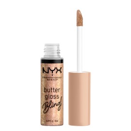 NYX Professional Makeup Butter Gloss Bling Tono The Bling (dorado), 8ml - Brillo labial con un toque ligero de color y mucho brillo, labios...        