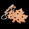 PoppyBabyCo Montessori Wooden Lacing Toy — Leaf Set of 3
