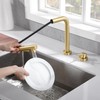 SUMERAIN Kitchen Sink Faucet with Pull Out Sprayer and Side
