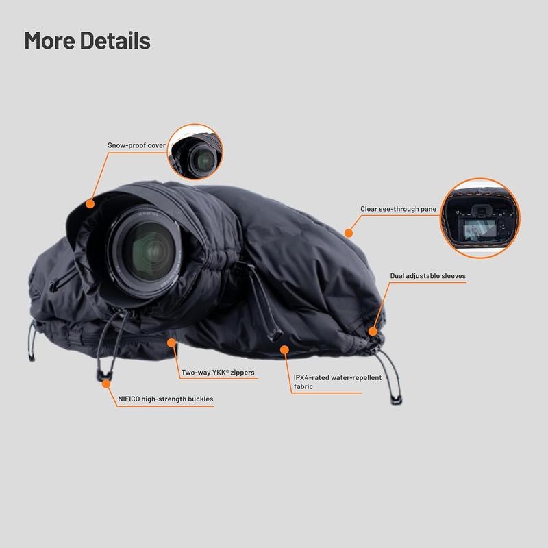 PGYTECH Camera Cold-Proof Warm Cover, Winter Cover Protector, Adjustable Snowproof