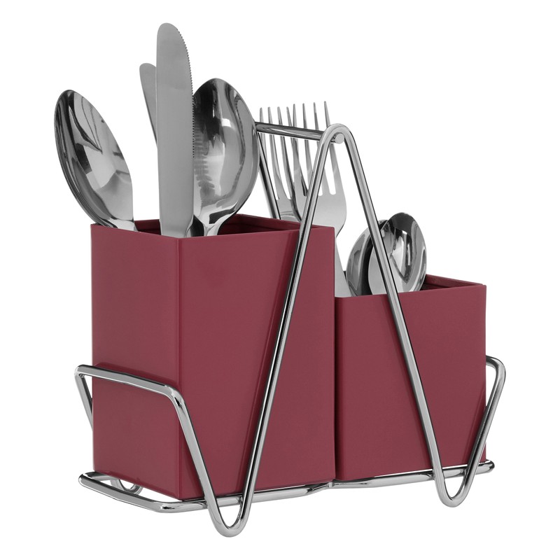 Premier Housewares 511133 2 Compartment Cutlery Caddy - Hot Pink,