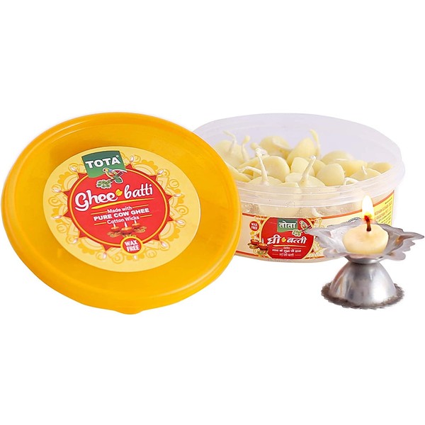 Tota Pure Cow Wax Free Wicks Ghee Diya Cotton for