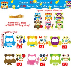 Chiazllta 30 PCS First Day of School Craft Kits for Preschool Kids, Colorful Owl DIY Craft Back to School Crafts Bulk Owls Themed Bulletin Board Classroom Game Activities Party Favors