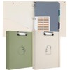 Weekgrat 2 Pcs 3 Ring 1 Inch Linen Binder Organizer
