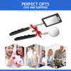 Frienda 2 Pieces Lighted Telescoping Inspection Mirror Flexible Retractable LED