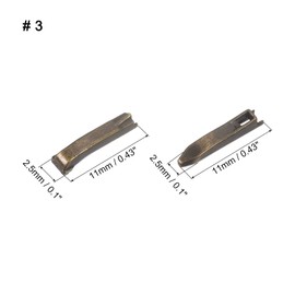 sourcing map Set of 20 Double Open Zip Repair Locking Kit #3 Pins for Jacket Coat Two-Way Separating Zippers Bronze Tone