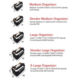 Felt Purse Bag Organizer Insert with zipper Bag Tote Shaper Fit Speedy Neverfull Black Size: Medium