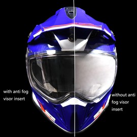 Systercol 2PCS Helmet Anti-Fog Visor Insert Motorcycle Anti Fog Film - Universal Fit Helmet Visors Fog Resistant Film Clear Shields Lens Insert 27cm x 9cm