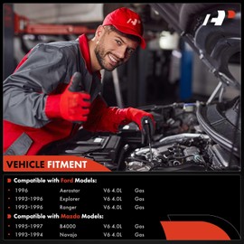 A-Premium - Inyectores de combustible compatibles con Ford Aerostar 1996, Explorer Ranger 1993-1996 y Mazda B4000 1995-1997, Navajo 1993-1994, V6 4.0L, reemplazo# 0280150931